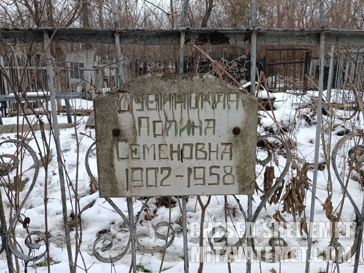Gravestone of Polina Semyonovna Dubinskaya in Kharkiv