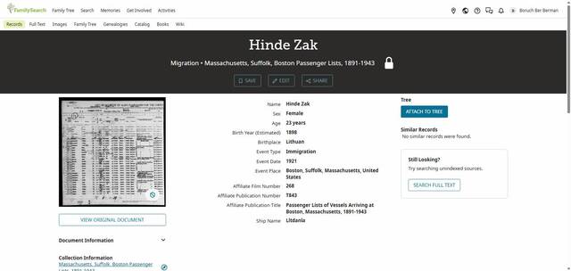 Bessy Shapiro, 1940 census record index