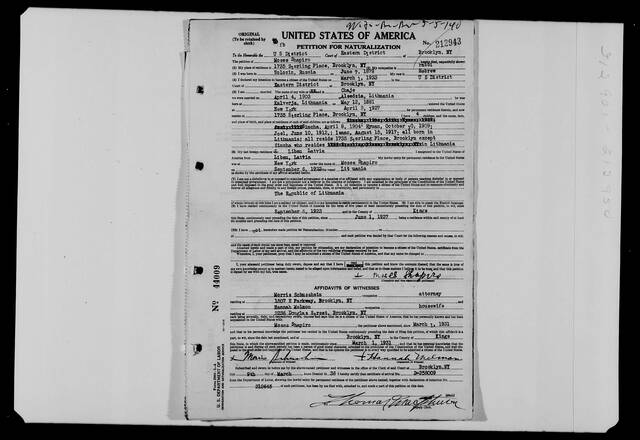 Original petition 212943, 1936